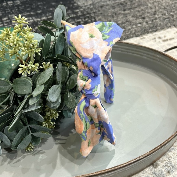 Janie and Jack Toddler Girls Periwinkle Floral Headband with Bow NEW One Size - Picture 5 of 5